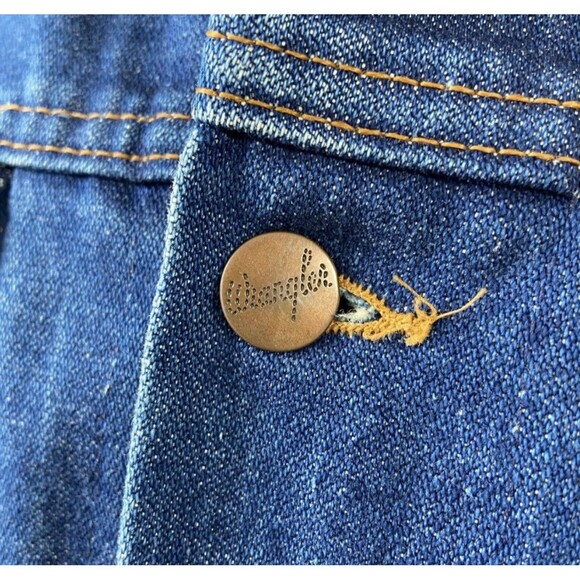 RARE Vintage 70’s Wrangler Jacket Sz 44 Denim Wash Made In USA EXCELLENT COND. - Picture 7 of 8